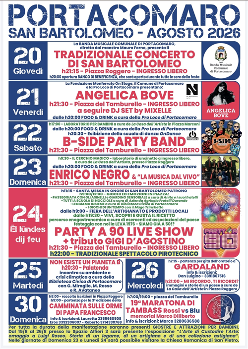 Volantino Festa Patronale San Bartolomeo